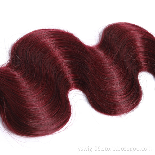 Top Quality Peruvian Virgin Human Hair Ombre Color T1B/99J Body Wave Bundles